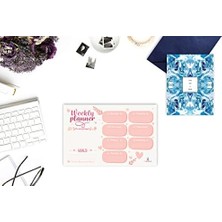 Masaüstü Set - 50 Sayfa Tarihsiz Haftalık, Günlük Planlayıcı - Ofis Çalışanı, Öğrenci, Genç, Öğretmen Için Randevu, Toplantı, Organizasyon To Do - 3 Parça - Kalp Serisi