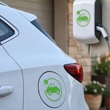Baskı Babası Elektrikli Araç Şarj Etiketi Sticker 2 Adet Ev Etiket