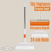 Trend Maison Kedi Köpek Tüy Toplayıcı 110 cm Uzatılabilir Saplı Tüy Toplayıcı Rulo 24 cm – Güçlü Yapışkan - Xxl
