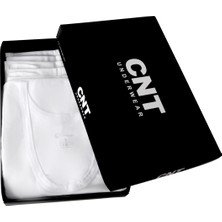 Cnt 6 Adet %100 Pamuk Beyaz Erkek Penye Atlet Ekonomik Paket