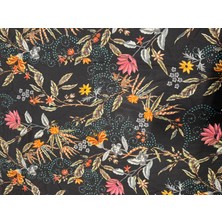 Kumaş Baskı Dünyası Dijital Baskılı Krep Şifon Kumaş Dökümlü, Elbiselik , Eteklik , Gömleklik Kumaş -