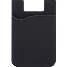 Forzacase Tüm Cep Telefonları ile Uyumlu 3m Yapışkanlı Silikon Cüzdan Kartlık Cep - FC1179