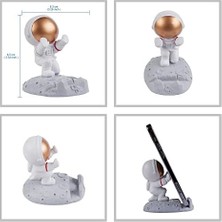 Astronot Cep Telefonu Standı Yaratıcı Uzay Adamı Telefon Tutucu Masaüstü Süsleri Için, Eller Ittiren