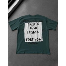 Aphelios "create Your Legacy" Baskılı Streetwear Oversize T-Shirt