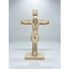 Onyx Çarmıha Gerili Isa Mesih Heykeli - Dini Dekoratif Haç Figürü