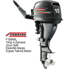 Ferrino 15 Hp 4T Dıştan Takma Motor (Model:F15BWL) Uzun Şaft Marşlı