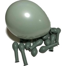 Patladı Gitti Küf Yeşili 5 Inç Mini Balon 10 Adet İç ve Dış Mekan Süslemeleri İçin