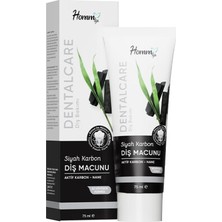 Homm Life Nane Ilaveli Aktif Karbon Diş Macunu 75 ml SLS İçermeyen Beyazlatıcı Özellikli