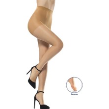 NBB Ten Rengi Süper İnce 15 Denye Burunsuz Külotlu Çorap