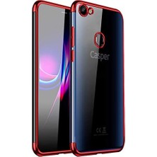 Casper Via G3 Için Kılıf Skyfall Transparent Clear Kırmızı [via G3 ile Uyumlu Kılıf - Kırmızı]