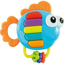 Bondigo BL1084 Piyanolu Balık Diş Kaşıyıcı & Çıngırak BPA İçermez ve Kolay Temizlenir