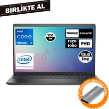 Dell Vostro 3530 Intel Core I7-1355U 16GB 1tb SSD 15.6" Fhd 120Hz Fdos Laptop + Vıt Metal SSD Kutusu N1601PVNB3530U 050