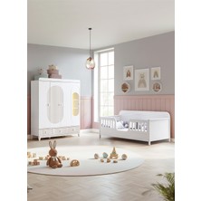 Setay Vizyon Çocuk Odası, Vizyon 4 Kapaklı Dolap, Etap Montessori Karyola - Beyaz