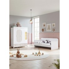 Setay Vizyon Çocuk Odası, Vizyon 4 Kapaklı Dolap, Vizyon Montessori Karyola - Beyaz