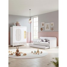 Setay Vizyon Çocuk Odası, Vizyon 4 Kapaklı Dolap, Vizyon Yavrulu Karyola - Beyaz