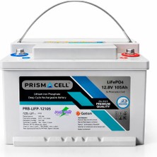 Peak Volt Prismacell Serisi Lifepo4 Smart BMS Bluetooth 12,8 V, 105 Ah Uzun Ömürlü Tekne, Karavan Aküsü - 5 Yıl Garantili