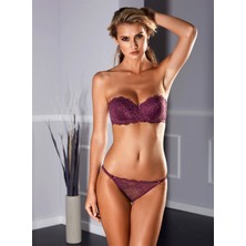 Pierre Cardin 4563 Straplez Push-Up Sütyen Takım Kadın İç Giyim Seti ile Şık Tasarım