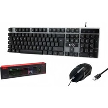 Erdo Ticaret Trio TRK200 Q Trk Usb/q Mekanik Hisli Rgb Işıklı Gaming Klavye