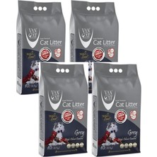 VanCat Van Cat Aktif Karbonlu Kedi Kumu 10 lt x 4 Adet Kokusuz Topaklaşan Özellikli İnce Taneli