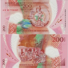 Banknoting Vanuatu 200 Vatu 2020 Polymer Çil.