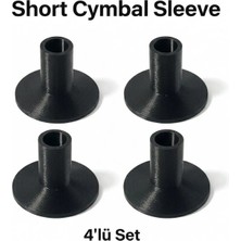 Kısa Zil Yatağı 4 Adet, Short Cymbal Sleeves  (1”-25,4mm) Iç Çap 8mm Bateri Plastik Kılıf, Zil Yatak