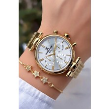 Daniel Klein Orijinal Çelik Hasır Kordon Kadın Kol Saati 3 Atm Su Geçirmezlik Gold Renk Bileklik Hediyeli DK584C7