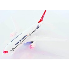 Can Oyuncak Metal Uçak Çek Bırak Sesli Thy Yolcu Uçağı Işıklı 18 x 20 cm