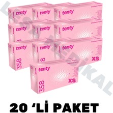 Bisepetim Tenty Nitril Pudrasız Muayene Eldiveni Pembe Xs Beden (20’li Paket)