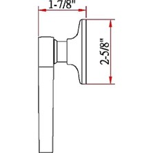 775338 Kaydırma Kapı Kolu, Cilalı Pirinç, Kukla/dekoratif