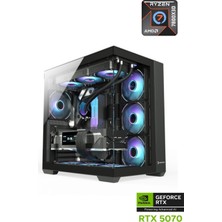 Apphirex Prime 07X Ryzen 7 7800X3D 32GB Ddr5 Ram 1tb M2 SSD RTX5070 12GB 240MM Sıvı Soğutmalı Beyaz Masaüstü Oyuncu Bilgisayarı