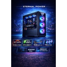 Eternal Power Ignıte Ryzen 5 7500F Rtx 4060 Ti 16GB Ddr5 1tb M.2 B650M Wıfı 650W 360MM Gaming Pc