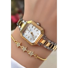 Daniel Klein Kadın Kol Saati Su Geçirmez Gold Gümüş Renk Çelik Kordon ile Şık Aksesuar