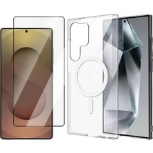 Vendas Samsung Galaxy S26 Ultra Kılıf Kamera Korumalı M-safe Sert PC Vendas Porto Kapak + Cam Ekran Koruyucu