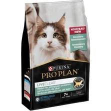 Pro Plan Liveclear 7+ Sterilised Hindi Tatlı Kedi Maması 1.4 kg Süper Premium