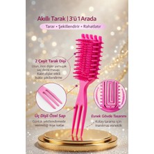 Yurish Tarak Akıllı Fırça 3 In 1  Saç Fırçası Kıvırcık Saç Belirginleştirici Düzleştirici Bukle Tarak