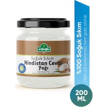 Arifoğlu Hindistan Cevizi Yağı 200 ml Soğuk Sıkım Katkısız Rafine Edilmemiş Unisex Nemlendirici