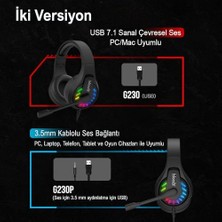 G230 Neon 7.1 USB 50MM Gaming (Oyuncu) Mikrofonlu Kulaklık
