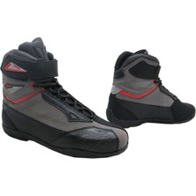 Vexo Boxter Air Gri-Kırmızı Motosiklet Bot Yüksek Performanslı Kaymaz Taban Su Geçirmez Koruma