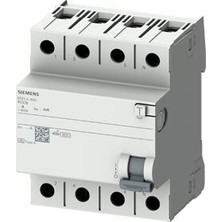 Siemens Sıemens 5SZ1646-6YA 4X63A 400V 300MA A Tipi Fı 4,5ka 70MM Trifaze Faz-Nötr Şalter