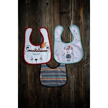 Mai Perla Yerli Temalı Pamuku Microfiber Unisex Bebek Mama Önlüğü