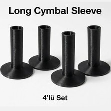 Uzun Zil Yatağı 4 Adet, Long Cymbal Sleeves  (2”-50.8mm) Iç Çap 8mm Bateri Plastik Kılıf, Zil Yatak Zil Yatagi