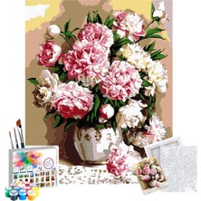 Tabdiko Karanfiller Tablo Boyama Seti 40 x 50 cm Tuval Şasesine Gerili Renkli Akrilik Boya