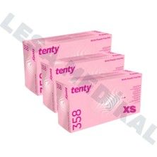 Bisepetim Tenty Nitril Pudrasız Muayene Eldiveni Pembe Xs Beden (3’lü Paket)