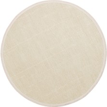 Eko Halı Liza Kilim Liz 02 Beige Yuvarlak Yumuşak Tuşeli Çamaşır Makinesinde Yıkanabilen Kaymaz Tabanlı Kilim