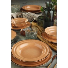 Kütahya Porselen Pearl Tuana 24 Parça 6 Kişilik Yemek Seti Yavruağzı