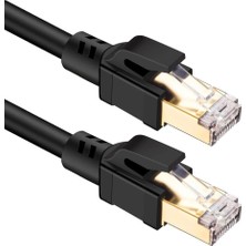 Plus PX-5216 5 Metre Cat8 Kablo, 40GBPS S/ftp 2000MHZ Yüksek Hızlı Internet Kablosu (5 Metre)