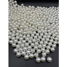 Hedef Bijuteri 12 mm  Krem Renk Plastik İnci Boncuk 100 gr  Aksesuar ve Takı Yapımına Uygun