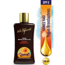 Eda Taşpınar SPF0,Yoğun Bronzlaştırıcı Yağ, Kusursuz Bronzluk, Sen de Güneşi Hapset,Buğday &Koyu Tenliler, 200 ml