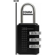 3 Haneli Şifreli Asma Kilit – Dayanıklı Metal Kombinasyon Kilidi, Bavul, Valiz, Spor Çantası, Okul ve Spor Dolabı Için Güvenlik Kilidi, Seyahat ve Günlük Kullanım Için Ideal