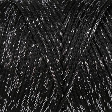 Urfakent Loren Soft Star Makrome Ipi Gümüş Simli Siyah RM10